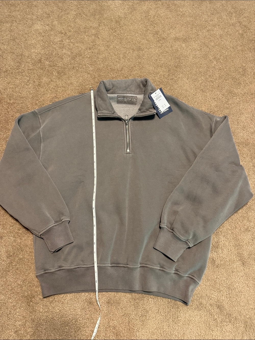 Abercrombie & Fitch Men's Half-Zip Sweater - Gray